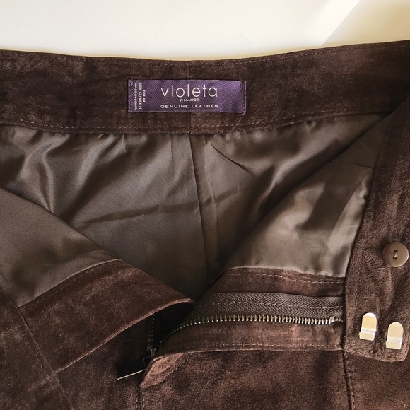 Violeta by Mango Genuine suede skirt - Picture 4 of 8
